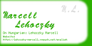 marcell lehoczky business card